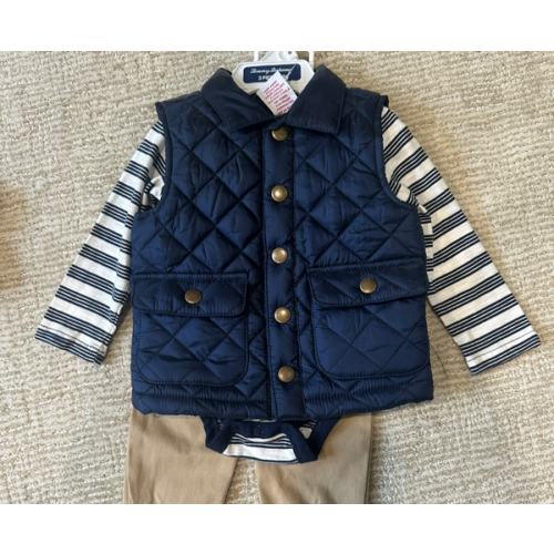Tommy Bahama Vest, Bodysuit, Khaki Pants 3-6M