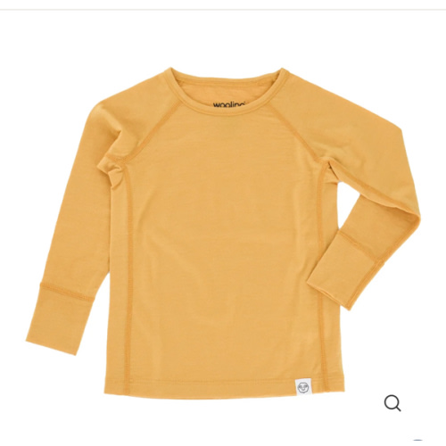 Kids Merino Wool Base Layer, Long Sleeve Top, Honey