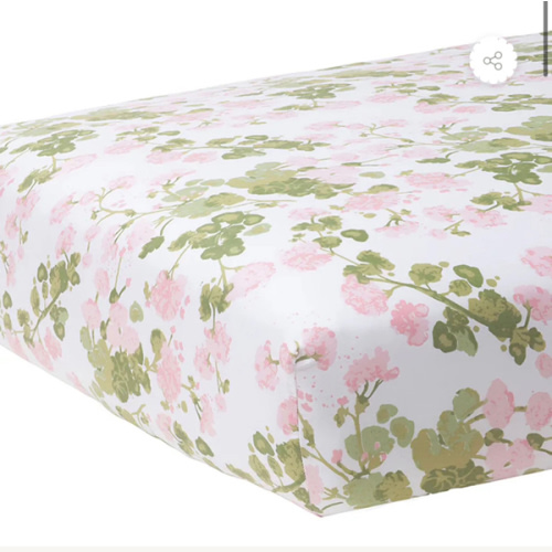 Ouisie Pink Crib Sheet, Biscuit Home