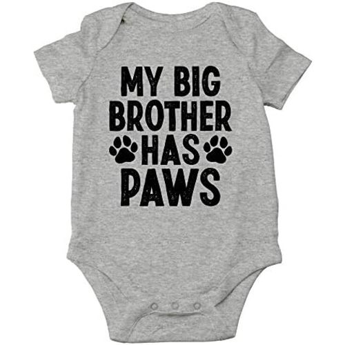 CBTwear My Big Brother Has Paws - Baby Clothes - Funny Newborn Bodysuit Outfits for Boys and Girls