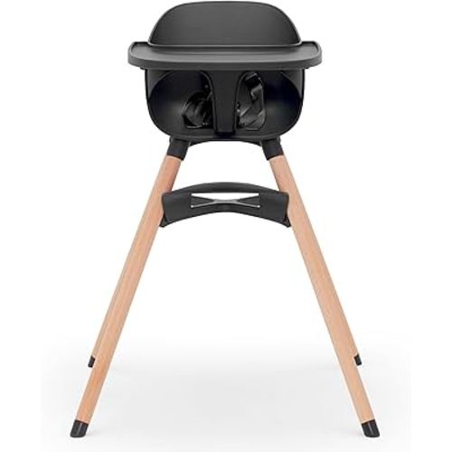 Lalo The Chair Convertible 3-in-1 High Chair for Babies & Toddlers, Dishwasher Safe Tray, Adjustable Footrest, Licorice