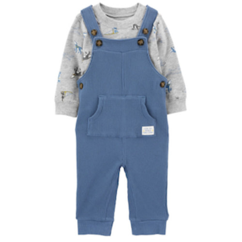 2-Piece Wolf Tee & Thermal Overall Set