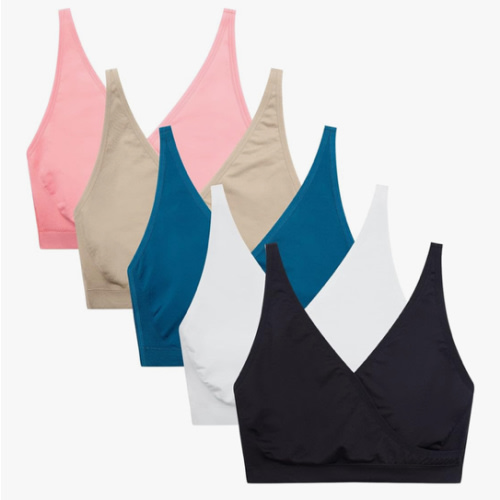 Suekaphin 5pack Nursing Bra Maternity Bra Breastfeeding Sleeping/Sleep Bra Pregnancy Women's Seamless Bralette Wirefree
