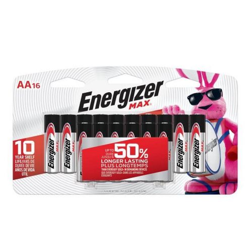 Energizer MAX AA Batteries (16 Pack), Double A Alkaline Batteries