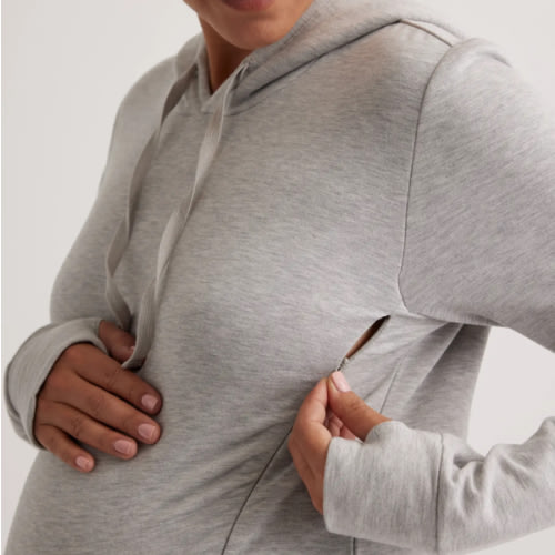 SuperSoft Fleece Maternity & Nursing Hoodie