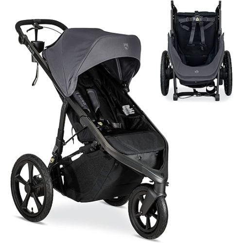 BOB Gear Wayfinder Jogging Stroller with Independent Dual Suspension, Air-Filled Tires, and 75-Pound Weight Capacity, Storm