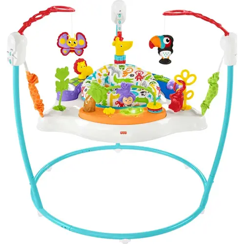 Fisher-Price Baby Bouncer Animal Activity Jumperoo With Music Lights Sounds And Developmental Toys For Infants