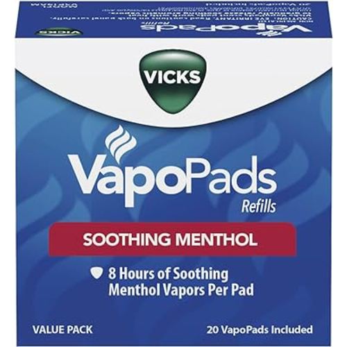 Vicks VapoPads, 20 Count – Soothing Menthol Vapor Pads for Vicks Humidifiers, Vaporizers, Waterless Vaporizers, and Plug-Ins, VSP-19