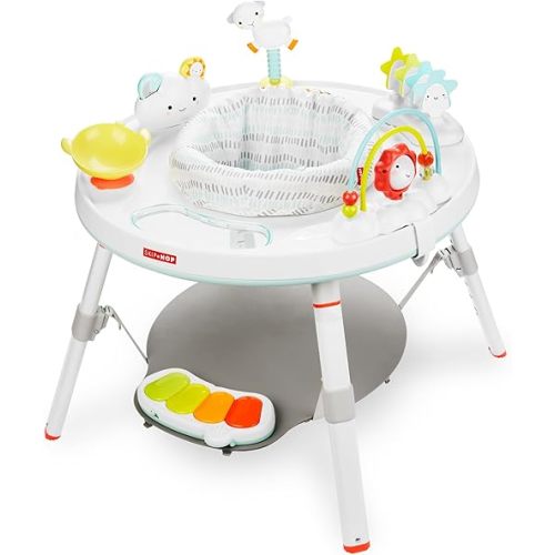 Skip Hop Baby Activity Center: Interactive Play Center with 3-Stage Grow-with-Me Functionality, 4mo+, Silver Lining Cloud