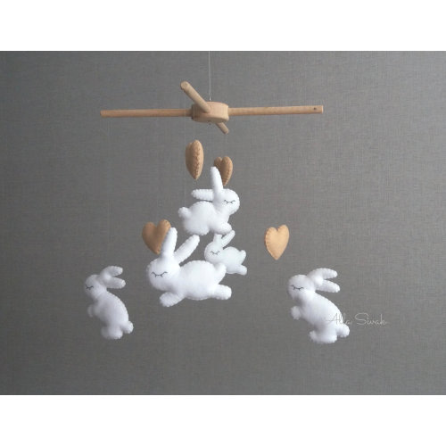Bunny baby mobile, Bunny nursery, Bunny crib mobile, Bunny nursery decor, Peter rabbit mobile, Bunny ornament, Baby bunny mobile