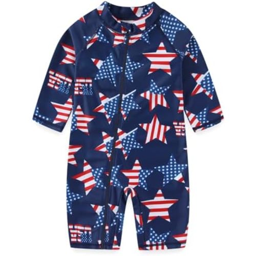 Baby Boy Swimsuit Rash Guard Toddler One Piece Bathing Suit Infant Swimwear UPF 50+
