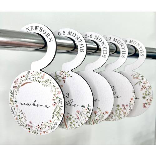 Baby Closet Dividers Handmade, Nursery Clothes Dividers, Wildflowers, Baby Closet Organizer, Baby Shower Gift, Baby Gifts
