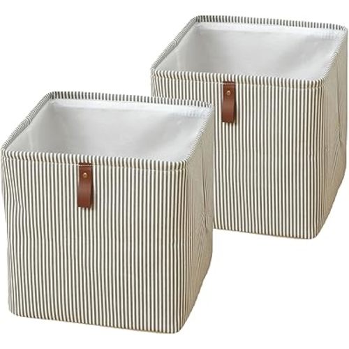 Cube Storage Bin 12x12 in- 2 Pack,Collapsible Fabric Storage Bins,Open Home Storage Bins,Baskets for organizing,For Clothing Storage,Toy Storage,Office Storage,Home Decoration