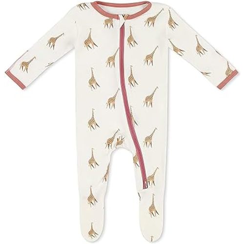 Soft Baby Bamboo Viscose Footie Pajamas, Zipper Closure, 0-24 Months