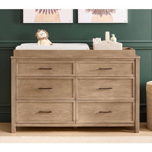 Camden 6-Drawer Dresser & Topper Set (56w x 19d")