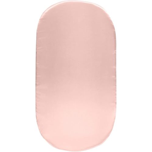 SiinvdaBZX Satin Bassinet Sheets for Baby Girl, Silky Soft Pink Bassinet Fitted Sheets for Hourglass, Oval & Rectangular Bassinet Mattress (Pack of 1)