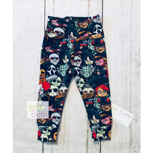 Halloween baby pants, toddler pants, scary