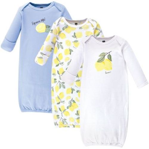 Hudson Baby Infant Girl Cotton Gowns, Lemon, Preemie/newborn