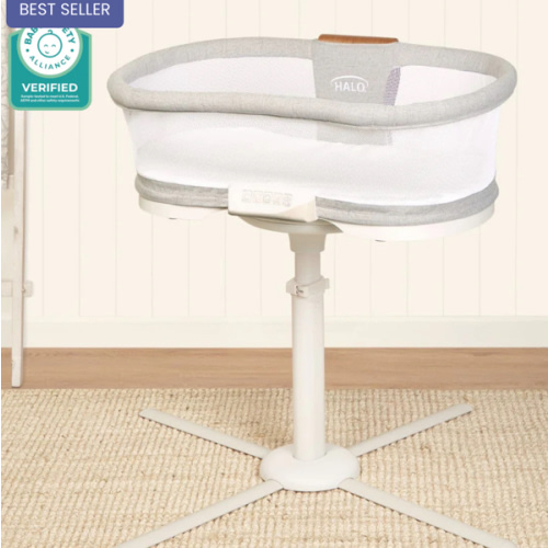 HALO - BassiNest Luxe Vibrating Bassinet, Bedside Sleeper - white