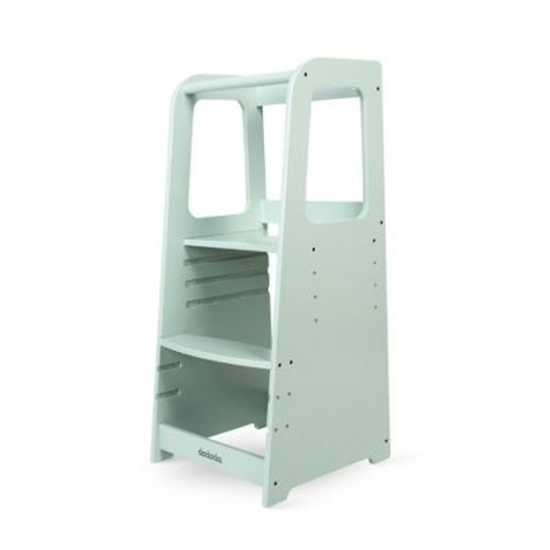 Toddler Tower Kids' Stepping Stool Light Gray - dadada baby: Learning Tower, MDF, 5 Rungs, 100 lb Capacity