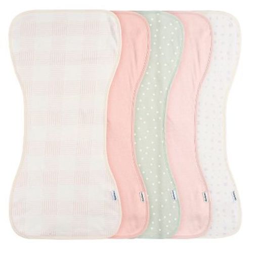 Gerber Baby Neutral Burp Cloths - Rust Tan - One Size Fits Most - 5-pack