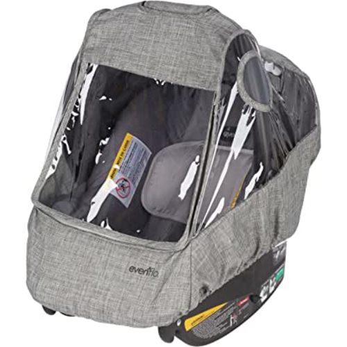 Evenflo Infant Car Seat Weather Shield, Rain Cover, Ventilated Panels (Gray Melange)