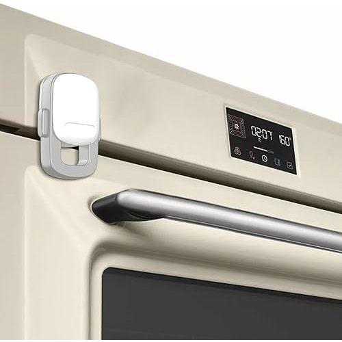 Baby Proofing Kit, Oven Door Lock Child proof Safety Product for Kitchen, Double Button, Heat-Resistant, Easy to Install (1 Pack,Grey)