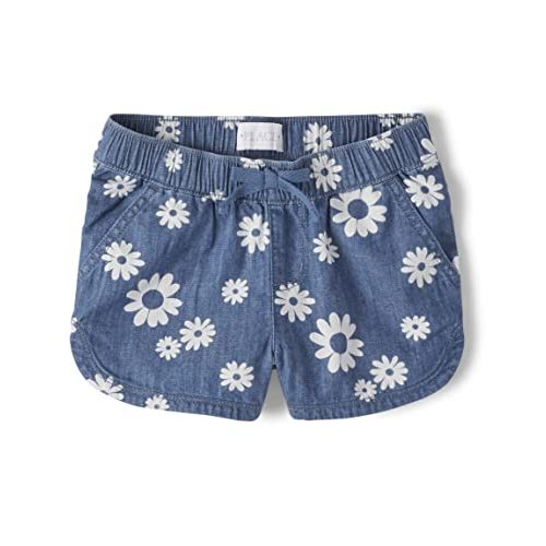 The Children's Place Girls' Denim Pull on Shorts