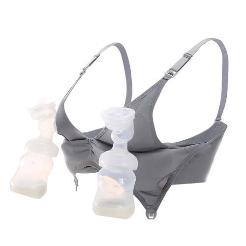 Hands Free Pumping Bra - Comfortable Breathable Nursing Bra U Shape Bra Extender Adjustable Straps Compatible with All Breast Pumps Easy to Clean for Postpartum Breastfeeding Use