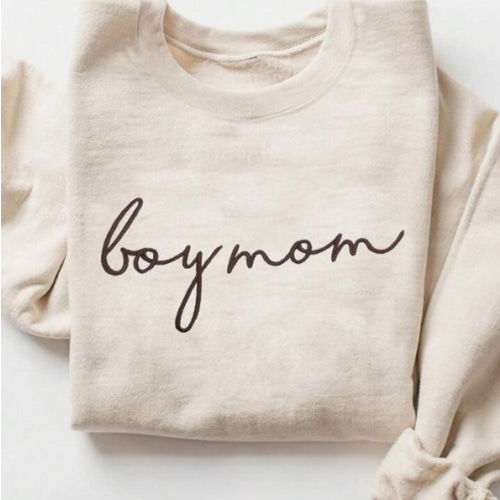 INAWLY Embroidered "Boy Mom" Sweatshirt - Unisex Crew Neck Pullover, Suitable For Busy And Comfortable Mom Life, Mother's Day Gift Sweatshirt,Graduation,Teacher,Back To School Fall | SHEIN USA