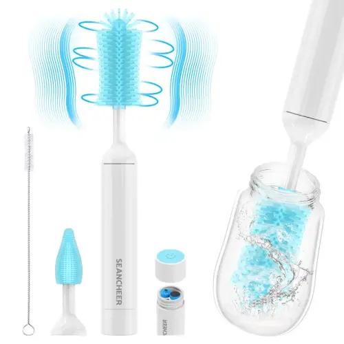 SEANCHEER S02 Electric Bottle Brush Cleaner, Silicone Electric - TikTok Shop