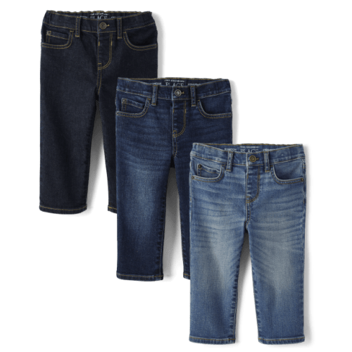 Baby And Toddler Boys Non-Stretch Straight Jeans 3-Pack - Multi-3047456_32i2