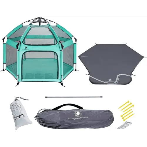 POP 'N GO Premium Outdoor Baby Playpen with Self-Inflating Playmat (Sweet Mint)