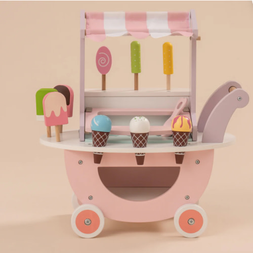 ROBUD Wooden Ice Cream Cart Toys for Kids WG184