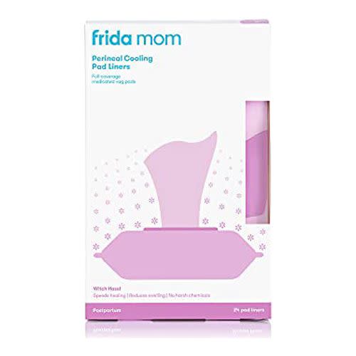 Frida Mom Perineal Medicated Witch Hazel Full-Length Cooling Pad Liners for Postpartum Care | 24-Count