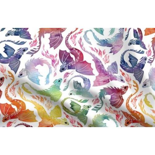 Dragon Baby Blanket, Rainbow Fire Mythical Fantasy Swaddle + Hat or Headband, Heavy Metal Baby,