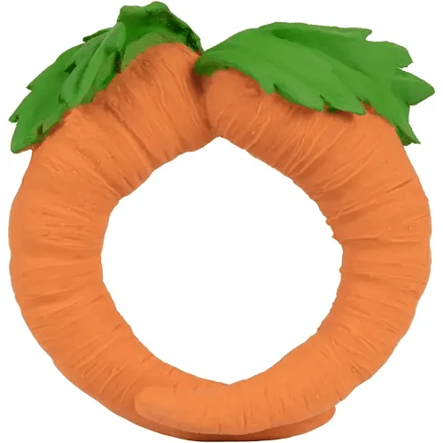 Oli & Carol, Cathy The Carrot, Chewable Vegetable-Shaped Teething Toy for Baby, Natural Hevea Rubber