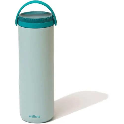 Willow - Portable Breastmilk Cooler - Keeps Breast Milk Cold for 24 Hours - Stainless Steel - Insulated - Reuseable - Breastfeeding Essentials - Storage Container w/Gel Ice Pack - Teal- 16oz