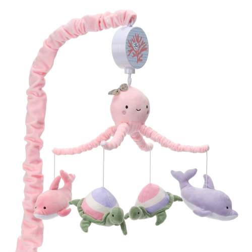 Sea Dreams Dolphin/Turtle Musical Baby Crib Mobile Soother Toy – Lambs & Ivy