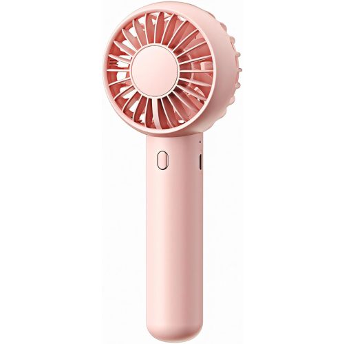 Gaiatop Mini Portable Fan, Powerful Handheld Fan, Cute Design 3 Speed Personal Small Desk Fan with Base, Lightweight Makeup USB Rechargeable Fan for Stylish Girl Women Travel Indoor Outdoor Pink