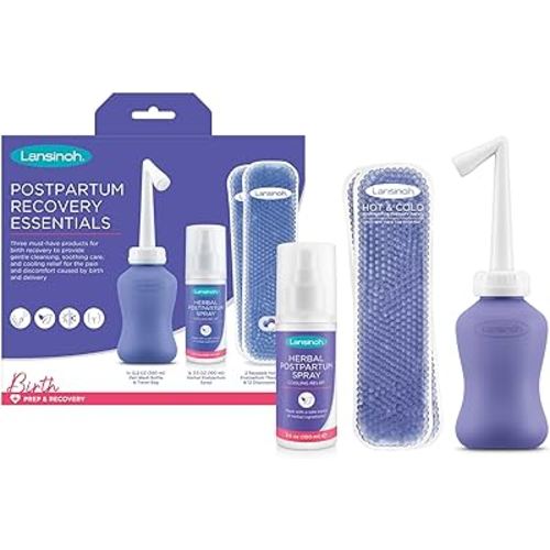 Lansinoh Postpartum Essentials Recovery Bundle, Postpartum Care Kit, Pad For Hemorrhoid,Cold
