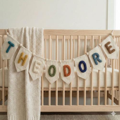 Personalized Yarn Letter Canvas Banner