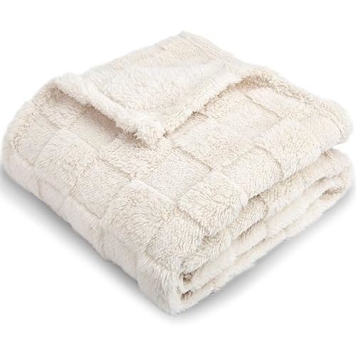 Fleece Baby Blanket 30 x 40 Inches Cream