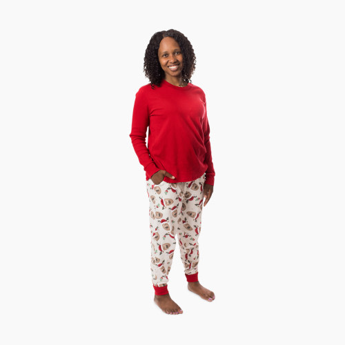 Burt's Bees Baby Womens Guide My Sleigh Matching Family Pajama Set - Guide My Sleigh, Medium