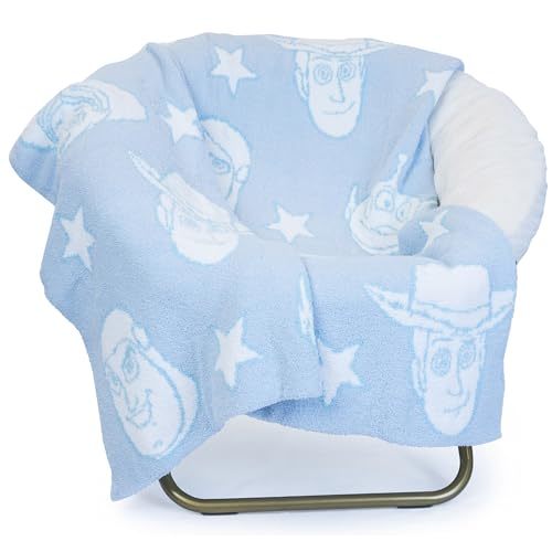 Jay Franco Disney Pixar Toy Story Feather Knit Fluffy Throw Blanket - Woody and Buzz Lightyear Fuzzy Blanket Measures 50 x 60 inch | Super Soft Lightweight Bedding