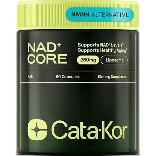 NMN Supplement Alternative - Liposomal NAD CORE LipoNAD 250mg - 30-Day Supply - High Purity NAD Supplement for Anti-Aging, Energy, Focus - 60 Capsules