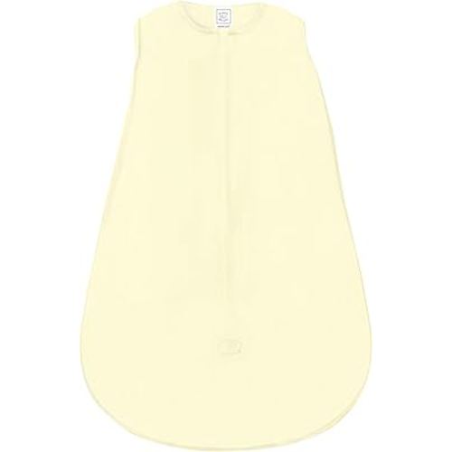 SwaddleDesigns Baby Sleep Sack 0-6 months, Cotton Knit Wearable Blanket with 2-way Zipper, Non-Weighted Sleeping Sack for Safer Sleep, Pastel Yellow, Small