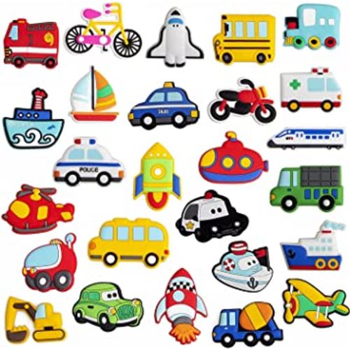 26PCS Transports Rubber Fridge Magnets for Kids