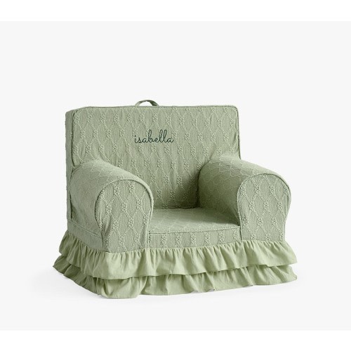 Kids Anywhere Chair®, Trellis Ruffle Sage Slipcover Only