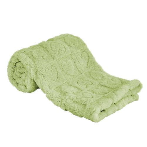 Yurhap Fleece Baby Blanket Heart Checkered Blanket, Ultra Soft Cozy Baby Blankets for Boys Girls, Fluffy Infant Toddler Newborn Receiving Blankets for Crib Stroller 30”×40” (Green)